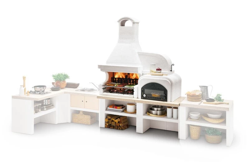 Palazzetti Gartenküche Malibu 2: Modul Grill Mit Backofen Rechts Inkl. Montagematerial 3 Palazzetti Gartenküche Malibu 2: Modul Grill Mit Backofen Rechts Inkl. Montagematerial