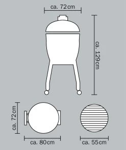 Monolith Grill LeChef Red Mit Gestell Und Seitentischen MG23R - Set - Auslaufmodell -Broil King Store monolith lechef abmessungen ohne ablagen